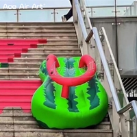 Modèle de sandale gonflable géante blanche à LED pour décoration d'événement et publicité de fête Présentoir à bascule gonflable personnalisé