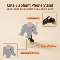 Support de téléphone en acrylique en forme d'éléphant, personnalisable en usine, réglable, pliable, anti-renversement, pour cadeaux créatifs de marque