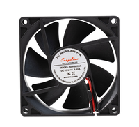 DC Soğutma Fanı 80x80x25mm Küçük 80mm Yüksek Hızlı DC 12V 24V 12 24 Volt Motor Soğutma Çıkış Fanı Havalandırma Hava Temizleyici için