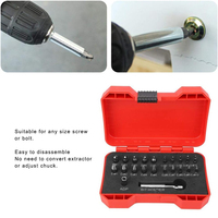22 pièces Kit d'extracteur de vis défectueuse dissolvant de vis endommagé outils d'atelier équipement outil de filetage à gauche ensemble de quincaillerie Durable