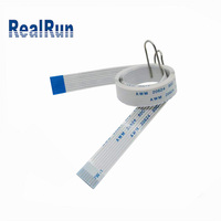 Cable flexible plano de película FFC de 1,0mm personalizado, cable plano blanco y azul con cabezal de carcasa de cable, categoría de producto