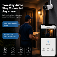 Cámara de Seguridad WiFi para Exteriores 1080P, Detección Humana, Visión Nocturna, Audio Bidireccional, Sistema de Alarma, Verificación de Video