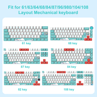 Grosir Cloud by the sea tema lucu 40% pemain game sublimasi Gk61 84 tata letak Jerman Pbt Dye Sub DIY Keycap profil untuk Keyboard