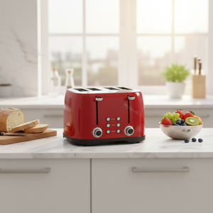 <span class=keywords><strong>Grille</strong></span>-<span class=keywords><strong>pain</strong></span> électrique en acier inoxydable au design rétro, 2 tranches, avec fonction de réchauffage, minuterie mécanique automatique, fonction pop-up - Product Image 3