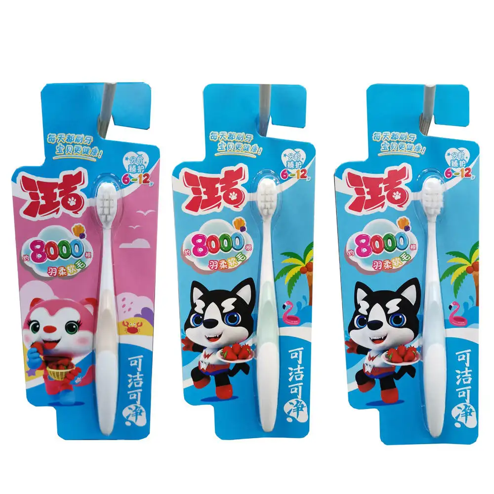 Mignon corlouful belle brosse à dents pour enfants à poils ultra doux