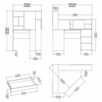 NOVA 21TPA024 — bureau d'ordinateur d'angle Simple et multifonction, bureau d'écriture en forme de L, pour le salon