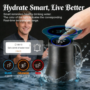 Vaso Inteligente de Acero Inoxidable para Oficina Moderna, con Pantalla LED de Temperatura del Agua y Función de Recordatorio de Hidratación - Product Image 4