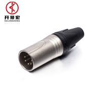 XLR 커넥터 패널 마운트 5 핀 암 XLR 5 핀 커넥터 오디오 비디오 XLR 수 커넥터