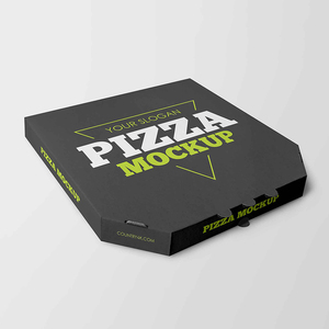 Tùy chỉnh giá rẻ Mini bao bì thực phẩm Đen bánh pizza hộp duy nhất lát bánh Pizza 10/12/16/ inch Giấy hộp carton với logo - Product Image 2