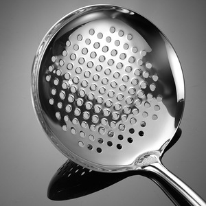 Ensemble d'ustensiles de cuisine haut de gamme en acier inoxydable 304 finition miroir, spatule de cuisine luxueuse et étendue, passoire, ustensile à soupe - Product Image 2