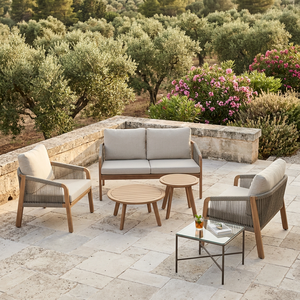 Luxury Contemporary <b>Foldable</b> Acacia <b>Wood</b> Eco-friendly Teak <b>Wood</b> Frame Outdoor Furniture Set Garden Sofa Dining <b>Table</b> Chair for - Product Image 5