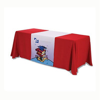 Impression personnalisée 4ft 5ft 6ft 8ft couverture de table extensible ajusté drapé logo nappes de salon professionnel jeter chemin nappes