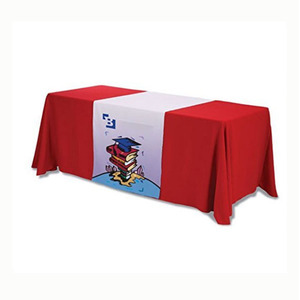 Impresión personalizada 4ft 5ft 6ft 8ft cubierta <span class=keywords><strong>de</strong></span> mesa elástica equipada logotipo drapeado manteles <span class=keywords><strong>de</strong></span> feria manteles <span class=keywords><strong>de</strong></span> camino <span class=keywords><strong>de</strong></span> tiro manteles - Product Image 2