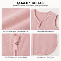 AW Factory – Sac de couchage personnalisé en coton de bambou uni avec rembourrage pour bébé, nouveau-né et tout-petit – Couverture portable pour bébé
