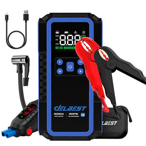 Démarreur de Voiture Haute Capacité avec Gonfleur de Pneu 32000 mAh 13,0 L Essence et 13 L Diesel Taille de l'Appareil Principal 110x55x220 mm - Product Image 1