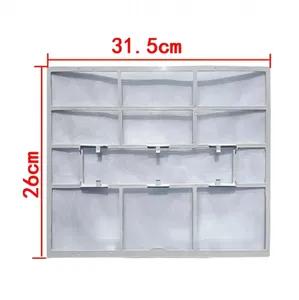 Glosok Hot Selling Quality filter screen pre-filter mesh Air Filter Frame Nylon Dust Square Plastic Air Conditioner Filter