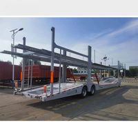 Semi-remorque porte-voitures en acier à double pont 3,5T, 3 essieux, suspension mécanique, capacité 28t, fabriquée en Chine