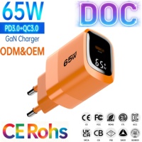 Cargador Rápido USB C Móvil Tommox de 65W con Pantalla, Cargadores para Teléfonos y Tabletas Tipo C, Venta al por Mayor, Cargador de 65w 45w Gan 30w Tipo C