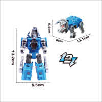Jouets de voitures HTL, ensemble de jouets transformables en robot dinosaure 6 en 1, figurines d'action géantes combinées, jouets de construction STEM pour enfants