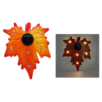 Lampe décorative d'extérieur en métal en forme d'érable, à énergie solaire, étanche et résistante aux intempéries, artisanat artistique lumineux