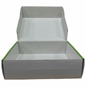 Boîtes d'expédition personnalisées en carton gaufré recyclable, robustes, de forme carrée, design moderne, pour l'emballage alimentaire - Product Image 1