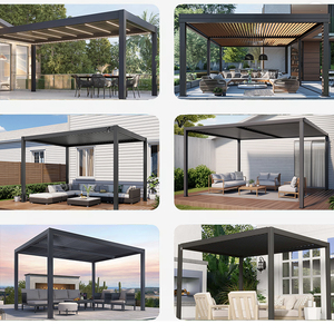Pérgola de Aluminio con Persianas Ajustables, Motorizada, Impermeable, Bioclimática, para Jardín, Gazebo, Pabellón - Product Image 4