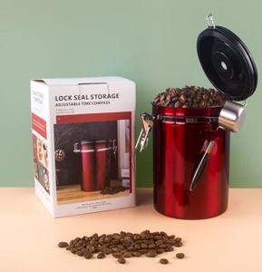 Recipiente Hermético de Acero Inoxidable para Café, con Cuchara, para Almacenar Granos de Café y Polvo, Recipiente Metálico Seguro para Alimentos - Product Image 5