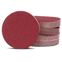 Disque abrasif en oxyde d'aluminium à crochets et boucles, 6 pouces (150 mm), grain rouge