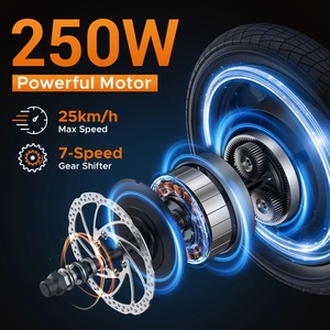 Vélo électrique pliable Hillmiles Mile 1, 14 pouces, mini vélo électrique 36V 250W 25km/h, vélo électrique de ville, en stock UE, à vendre - Product Image 4