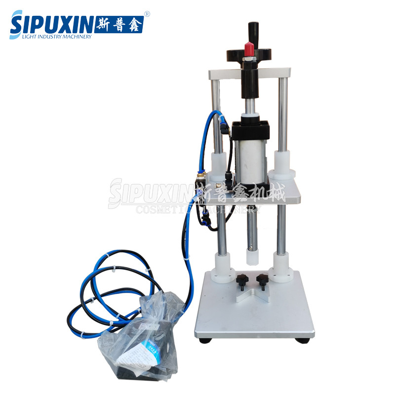 Полуавтоматическая упаковочная машина для обжима бутылок духов