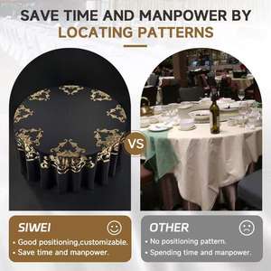 Nappe de table tissée de luxe SIWEI pour hôtels, nappe en poly pour restaurants étoilés <span class=keywords><strong>Michelin</strong></span> - Product Image 4