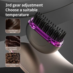Mini Pocket Cordless Hair <strong>Straightener</strong> Brush Portable USB Straightening Comb 3 Temperature Hair &amp; <strong>Beard</strong> <strong>Straightener</strong> - Product Image 2