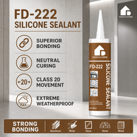 Scellant silicone neutre FeiDu's Home 300ml FD-222, adhésif à séchage rapide et résistant aux intempéries pour les joints de construction en verre et en aluminium