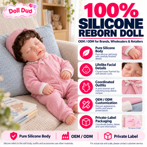 Poupée Duo personnalisée de 18 pouces, entièrement en silicone, bébé reborn, combinaison en polaire rose, cadeau de Noël personnalisé pour enfants - Product Image 1