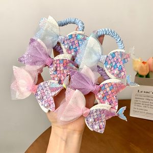 Accessoires <span class=keywords><strong>pour</strong></span> cheveux d'<span class=keywords><strong>enfants</strong></span> : Anneau de cheveux Princesse, Cordon à cheveux coloré à paillettes en queue de poisson, Mignon <span class=keywords><strong>pour</strong></span> petites filles, <span class=keywords><strong>pour</strong></span> <span class=keywords><strong>coiffure</strong></span> chignon - Product Image 2
