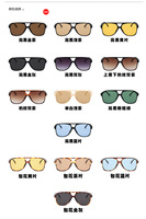 Lunettes de soleil de style aviation rétro, dernier design, surdimensionnées, verres jaunes orange, monture bleue noire en PC, polarisées, pour hommes
