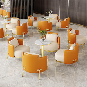 Conjunto de Sofás para Vestíbulo de Hotel con Mesa y Cuatro Sillas, Estructura Resistente para Recepción de Negocios y Uso en Cafeterías - Product Image 4