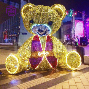 Linda Decoración Navideña LED 3D de Oso de Hierro para Exteriores con Clasificación IP65, con Luces con Motivo de Osito de Peluche - Product Image 3