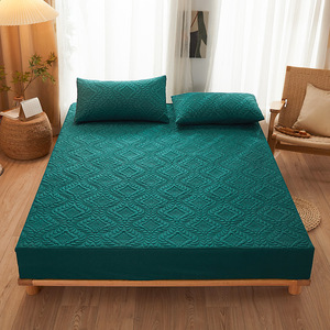 Jupe de lit unie en une seule pièce 1,8 m, couvre-lit brossé, protège-matelas pour lit double - Product Image 6