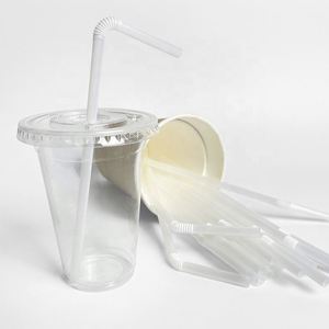 Pailles en papier biodégradable colorées et pliables pour boissons, pailles en plastique transparentes pour bubble tea - Product Image 4