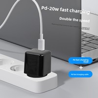 Chargeur Mini USB-C GaN 20W à Charge Rapide Ignifuge, Spécifications UE, Vente Chaude en Usine, pour Téléphones Android