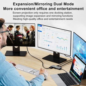 3.2 USB tốc độ cao truyền tải Type-C USB <span class=keywords><strong>Hub</strong></span> HD bốn màn hình mở rộng 11 cổng Dock trạm máy tính xách tay máy tính Splitter kho - Product Image 6