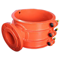 Raccord de réparation d'urgence pour fuites de conduites d'eau, type Split Saddle Tee Haff Joint Clamp, à bride lisse, pour raccordement rapide