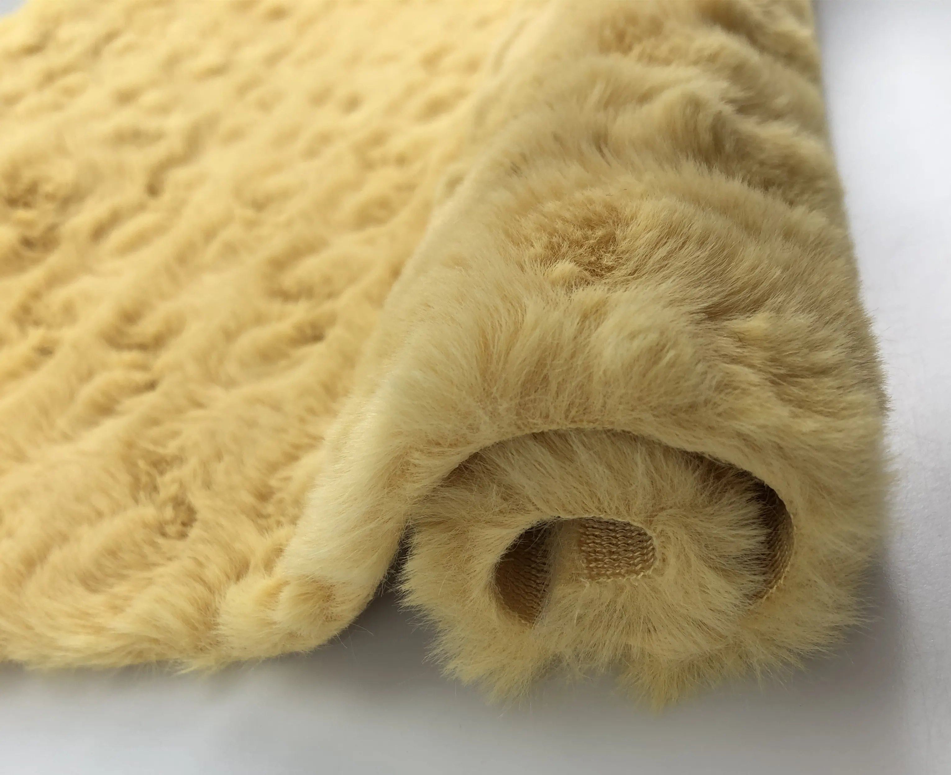 Hoa Hồng Snailed Rabbit Faux Fur Vải Thời Trang Hợp Thời Trang Cho Túi/Áo/Chăn/Đồ Chơi