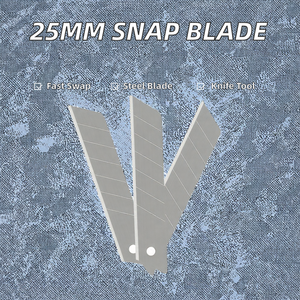 Cuchilla de Repuesto para Cuchillo Multiusos de Acero de Grado Industrial de 25 mm con Mango de Acero Inoxidable OEM - Product Image 2