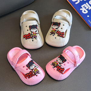 Claquettes d'été Nezha EVA pour enfants, à bout fermé, motif dessin animé, semelle souple antidérapante, style <span class=keywords><strong>Crocs</strong></span>, pour extérieur et plage, unisexe, bébé et parent-enfant - Product Image 4