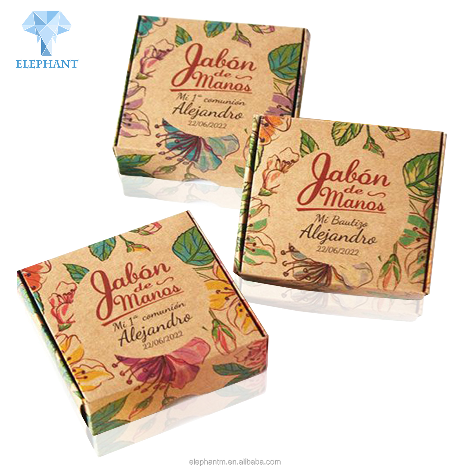 Custom Logo Kraft Paper Candle Gift Card Box Folding Packaging