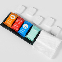 Disposable Pure Viscose Biodegradable Compressed Travel Towel Quick-Dry Thickened Magic Wiping Technology Solid Color Nonwoven