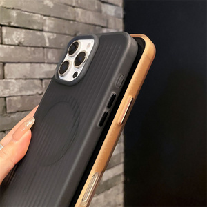 Sang Trọng Chống Trượt Sương Mờ Màu Tinh Khiết Mô Hình Hành Lý Chống Sốc Bumper Magnetic Trường Hợp Đối Với <span class=keywords><strong>iPhone</strong></span> 14 15 16 17 Pro Max - Product Image 2