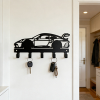 1pc Crochet mural décoratif multifonctionnel moderne en métal pour clés, idéal pour salon, salle de bain, chambre, garage